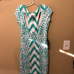 Bebe turquoise/white dress